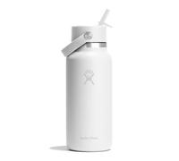 Hydro Flask Hydration Wide Flex Straw Cap Bottiglia per bere 945 ml bianco