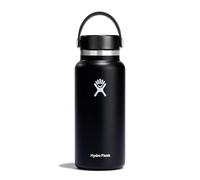 Hydro Flask - Wide Mouth - Borraccia da 946 ml (32 oz) - Acciaio inossidabile con isolamento sottovuoto e coperchio a prova di perdite e rivestimento in polvere - Wide Mouth - Black