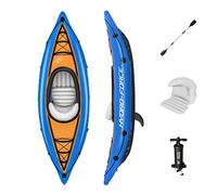 Hydro-Force Cove Champion, set kayak gonfiabile per 1 persona con pompa a mano, pagaie, borsa per il trasporto, blu