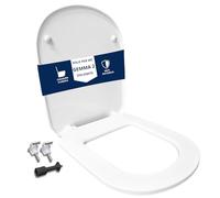 HYDRO HOME Copriwater Compatibile con Dolomite Gemma 2, Tavoletta WC Termoindurente Antibatterica,Sedile WC robusto, Cerniere Fisse in Acciaio Inox, Montaggio rapido,Imballaggio AntiUrto, Bianco