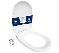 HYDRO HOME Copriwater Compatibile con Pozzi Ginori Easy/Easy02 Tavoletta WC Termoindurente Antibatterica, Fissaggio dall’Alto, Sedile WC Resistente, Chiusura Classica, Montaggio rapido, Bianco