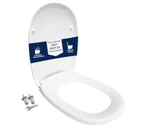 HYDRO HOME Copriwater Compatibile con Pozzi Ginori Easy/Easy02, Tavoletta WC Termoindurente Antibatterica con Chiusura Ammortizzata, Soft Close, Sedile WC robusto, Fissaggio dall’Alto, Bianco