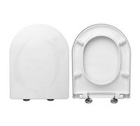 HYDRO HOME Copriwater Compatibile con Ritmo Kerasan, Tavoletta Wc In Plastica Termoindurente avvolgente Con Cerniere Regolabili fissaggio dal basso, Asse Wc Colore Bianco MADE IN ITALY