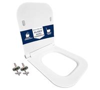 HYDRO HOME Copriwater compatibile con serie Aliseo Nero Ceramica Super Sottile Slim Chiusura Ammortizzata e Sgancio Rapido, Plastica Termoindurente Cerniere Regolabili fissaggio dall'alto Bianco