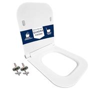 HYDRO HOME Copriwater compatibile con serie Quadra ceramica Esedra Super Sottile Slim Chiusura Ammortizzata e Sgancio Rapido, Plastica Termoindurente Cerniere Regolabili fissaggio dall'alto Bianco