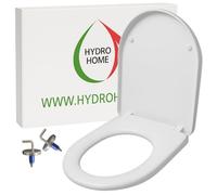 HYDRO HOME Copriwater Forma ad U HH375 Compatibile con vari modelli, Plastica Termoindurente avvolgente Cerniere Regolabili fissaggio dall'alto, Colore Bianco MADE IN ITALY