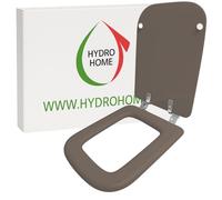 HYDRO HOME - Copriwater Ideal Standard Conca Come Originale, Tavoletta WC Ideal Standard con Cerniere Inclinate Idonee, Coperchio Water Copri Water in Legno Rivestito (KASHMIR)