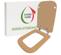 HYDRO HOME - Copriwater Ideal Standard Conca Come Originale, Tavoletta WC Ideal Standard con Cerniere Inclinate Idonee, Coperchio Water Copri Water in Legno Rivestito (WHISKY)