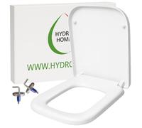 HYDRO HOME Copriwater Nero Ceramica Serie Aliseo Compatibile, Tavoletta Wc In Plastica Termoindurente Avvolgente, Cerniere Regolabili, Sedile wc MADE IN ITALY