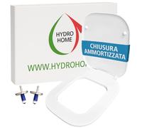 HYDRO HOME - Copriwater One Rak Ceramics, Tavoletta Wc In Plastica Termoindurente Con Cerniere regolabili Acciaio Inox fissaggio dall'alto, Asse Wc Colore Bianco (CHIUSURA AMMORTIZZATA)