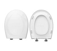 HYDRO HOME Copriwater Pozzi Ginori Fantasia Compatibile, Tavoletta Wc In Plastica Termoindurente Avvolgente Con Cerniere Regolabili,Asse Wc Colore Bianco MADE IN ITALY