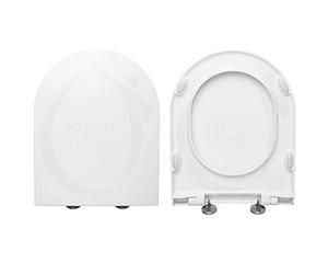 HYDRO HOME Copriwater SLIM SOFT CLOSE E SGANCIO RAPIDO Compatibile con Pro Eco Laufen, Plastica Termoindurente Cerniere Regolabili fissaggio dal basso, Colore Bianco MADE IN ITALY