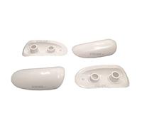 HYDRO HOME Paracolpi wc, kit 4 pezzi, in plastica, misure nelle immagini, montaggio facile fai da te, produzione italiana (GRIGI, PIATTI/PLASTICA)