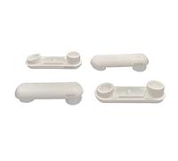 HYDRO HOME Paracolpi wc, kit 4 pezzi, rettangolari in plastica, misure nelle immagini, montaggio facile fai da te, produzione italiana (BIANCHI, RETTANGOLARI/PLASTICA 3)
