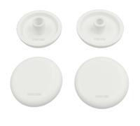 HYDRO HOME Paracolpi wc, kit 4 pezzi, tondi in plastica, misure nelle immagini, montaggio facile fai da te, produzione italiana (BIANCHI, TONDI/PLASTICA)