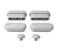 HYDRO HOME Paracolpi WC, Kit 6 Pezzi, 4 Tacchetti rettangolari e 2 tondi, Diversi spessori, Montaggio Facile Fai da Te, Produzione Italiana (10 mm)