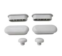 HYDRO HOME Paracolpi WC, Kit 6 Pezzi, 4 Tacchetti rettangolari e 2 tondi, Diversi spessori, Montaggio Facile Fai da Te, Produzione Italiana (4 mm)