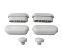 HYDRO HOME Paracolpi WC, Kit 6 Pezzi, 4 Tacchetti rettangolari e 2 tondi, Diversi spessori, Montaggio Facile Fai da Te, Produzione Italiana (8 mm)