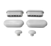 HYDRO HOME Paracolpi WC, Kit 6 Pezzi, 4 Tacchetti rettangolari e 2 tondi, Diversi spessori, Montaggio Facile Fai da Te, Produzione Italiana (6 mm)