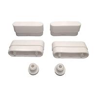 HYDRO HOME Paracolpi wc, kit 6 pezzi, in plastica, misure nelle immagini, montaggio facile fai da te, produzione italiana (BIANCHI, MIX/PLASTICA 1)