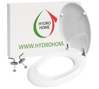 HYDRO HOME - Tavoletta WC Copriwater Ovale HH019 Compatibile con Vari Modelli con le Stesse Misure, Coperchio Water Sedile WC a Fissaggio dal Basso con Cerniere Regolabili, Coperchio WC