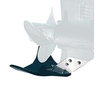 Hydro-Shield Stabilizzatore per barca aliscafo R-35 per motori da 8-100 HP, scudo termoplastico montato su skeg, staffe di montaggio in acciaio inox, pinna di dimensioni standard per barche sotto i 18