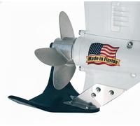 Hydro-Shield Stabilizzatore per barche R-45 aliscafo per motori da 8-100 HP, scudo termoplastico montato su skeg, staffe di montaggio in acciaio inox, pinna di dimensioni standard per barche sotto i