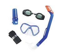 Hydro-Swim Set Barracuda, 3-6 Anni, Maschera con Lenti in Policarbonato, Protezione UV E Antiappanamento, Boccaglio Attacco Bocca in Silicone, Occhialini, Borsa A Rete, 2 Colori Assortiti