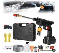 Hydro X5 Hand Held Pressure Washer, Hand Held Portable Cordless Power Washer with 16ft Detachable Hose 6-in-1 Nozzle and Batteries & Charger 3 Power Level for Car Garden Yard Floor Cleaning(24V+Box)