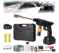 Hydro X5 Hand Held Pressure Washer, Hand Held Portable Cordless Power Washer with 16ft Detachable Hose 6-in-1 Nozzle and Batteries & Charger 3 Power Level for Car Garden Yard Floor Cleaning(48V+Box)