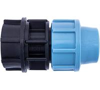HYDROBIL Raccordo Idraulico MDPE per Tubi d'Acqua, Adattatore 20mm x 3/4" BSP Femmina, per Tubi in Plastica MDPE, 16 Bar, Temperatura Massima 45°C, Raccordi a Compressione