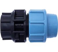 HYDROBIL Raccordo Idraulico MDPE per Tubi d'Acqua, Adattatore 25mm x 1" BSP Femmina, per Tubi in Plastica MDPE, 16 Bar, Temperatura Massima 45°C, Raccordi a Compressione