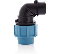 HYDROBIL Raccordo Idraulico MDPE per Tubi d'Acqua, Adattatore a Gomito 20mm x 3/4" BSP Femmina, per Tubi in Plastica MDPE, 16 Bar, Temperatura Massima 45°C, Raccordi a Compressione