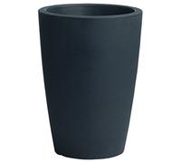 VASO ALTO CONICO IN RESINA RUVIDO NERO NICOLI TYLUS MATT 30X40H R4330P