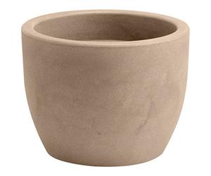 hydroflora 63001400 Nicoli Hera, Vaso per Piante, Tabacco, 30 x 30 x 23 cm