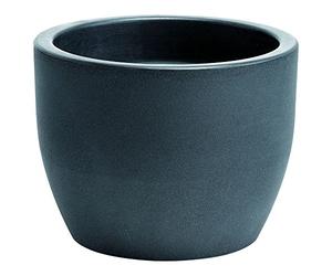 hydroflora 63001465 Vaso Nicoli Hera, Diametro 50 cm, Altezza 38 cm, Colore Antracite Opaco