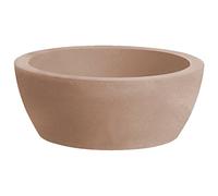 hydroflora 63001600 Vaso a Ciotola Nicoli Thetis, Diametro 40, Altezza 16 cm, Colore Avana Opaco