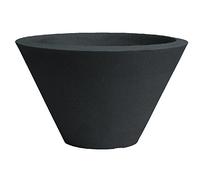 hydroflora 63002405 Vaso a Ciotola Elegante Nicoli Chiron, Diametro 50, Altezza 29 cm, Antracite Opaco