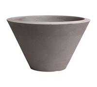 hydroflora 63002410 Vaso a Ciotola Elegante Nicoli Chiron, Diametro 50, Altezza 29 cm, Grigio Cenere Opaco