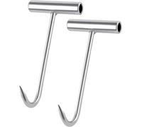 Hydrogarden 2 Pezzi Gancio a T, Gancio per Carne, Carne Ganci, Gancio a T Acciaio Inossidabile, Ganci a T in Acciaio Inox, Carne Ganci da Macellaio, Gancio a Forma di T in Acciaio Inox, per Ristorante