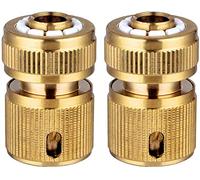 Hydrogarden 2pc Connettore in Ottone Rapidi Raccordo Quick Connect 1/2" Tubo Attacco Quick Connector Acqua Connettore per Irrigazione e Giardinoirrigazione (1/2 Pollici) rapido