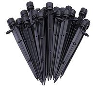 Hydrogarden 50 Pezzi Regolabili Flusso di irrigazione gocciolatori con connettore per Tubo 4mm / 7mm, 360 Gradi emettitore Micro irrigatori Goccia Sistema