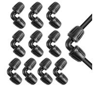 Hydrogarden Sistema Micro-Drip-System L 13mm (1/2 pollice): connettore per tubo per la modifica di direzione del tubo di installazione da 13 mm, montaggio senza attrezzi, riutilizzabile (10 gomiti)