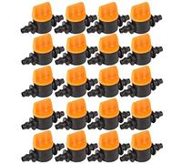 Hydrogarden Valvola di Arresto per irrigazione a Goccia per valvola di accoppiamento per Tubi universali da 1/4" da 4 mm/7 mm, 20 Pezzi
