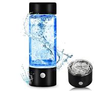 Hydrogen Water Bottle 2026 Generator 16 oz/470 ml SPE-PEM Ionized H₂ Hydration Bottle USB-C Rechargeable Glass Flask with Auto Shut-Off Portable Sports & Travel Hydrogenated Water Machine