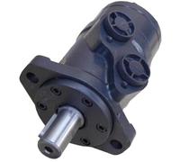 Hydromot Motore idraulico idromoto, tipo CPM36CD, volume di deglutizione 36 cm3/U, connettori: G 1/2", albero: Ø 25 mm cilindrico, flangia SAE a 2 fori, modello valvola a scorrimento longitudinale