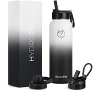 HydroPal Borraccia termica sottovuoto, 1200 ml/1000 ml/750 ml/500 ml, 2 coperchi (cannuccia e beccuccio), 12 ore per caldo 24 ore, bottiglia in acciaio inox senza BPA, a tenuta stagna, borraccia