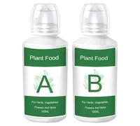 Hydroponic Fertilizer Set, A & B Nutrient Solution, Sustainable Plant Growth Formula, Natural Liquid Feed, Low-Maintenance Gardening Supply for Flowers Indoor Garden Growing