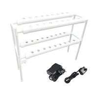 Hydroponic System Grow Kit 36 Plant Sites 2 strati vegetable idroponica a 2 strati, impianto idroponico a 36 fori, impianto idroponico auto, sistema in PVC, serbatoio dell'acqua non incluso, 220 V, 4