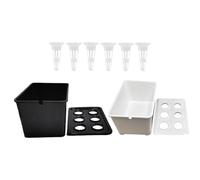 Hydroponics Growing System - 6 Holes Cultivation Box Kit Soilless Planter, Water Culture Growing Container, Indoor Outdoor Garden Greenhouse Equipment, Vegetables Flowers Fruits Growth Setup, Backyard